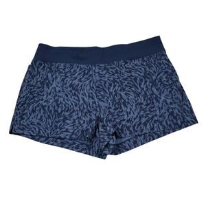 Athleta Trekkie North Printed Shorts Navy Blue Plus Size 20 Athletic Stretch